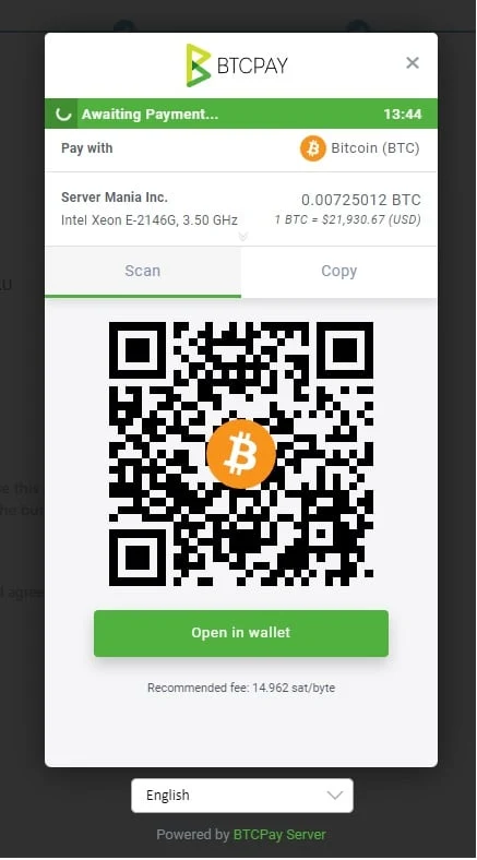 scan the QR code and your Bitcoin wallet will automatically transfer the funds