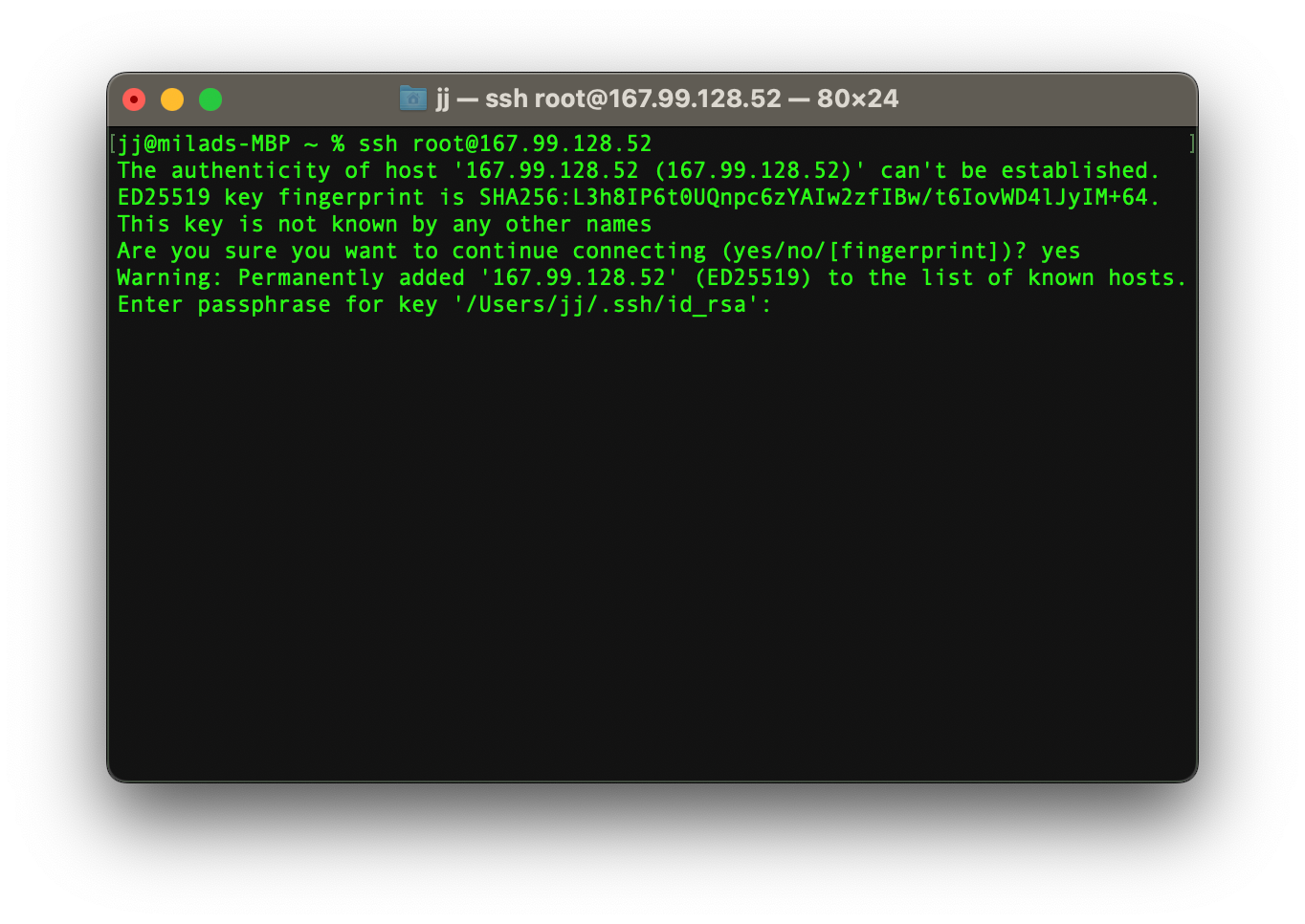 SSH into a remote server