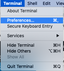 Customizing the Mac OS Terminal