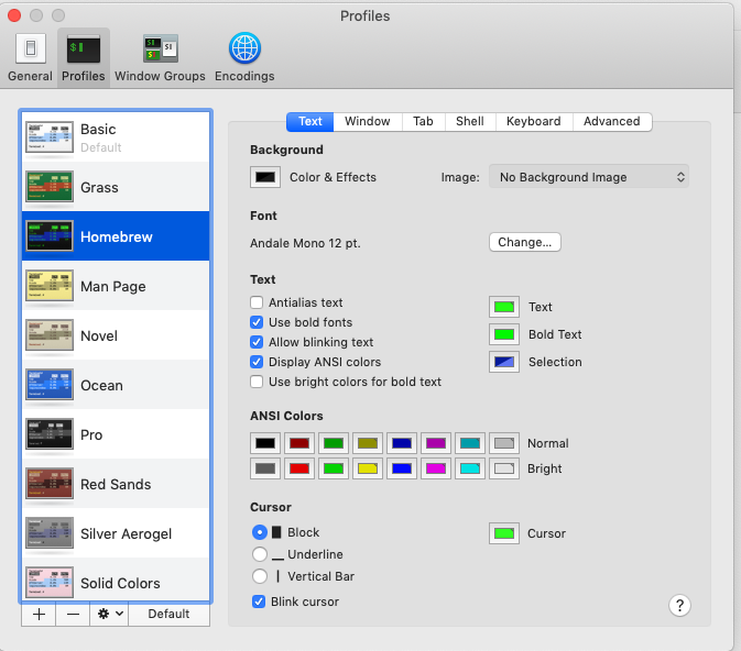 Customizing the Mac OS Terminal